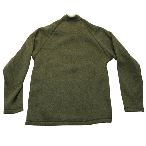 Columbia Men Jacket Large Pullover Sherpa Lined Cozy Green 1/4 Zip Fleece Casual - Picture 2 of 12